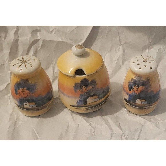 Vintage Porcelain Condiment Set - Picture 1 of 14
